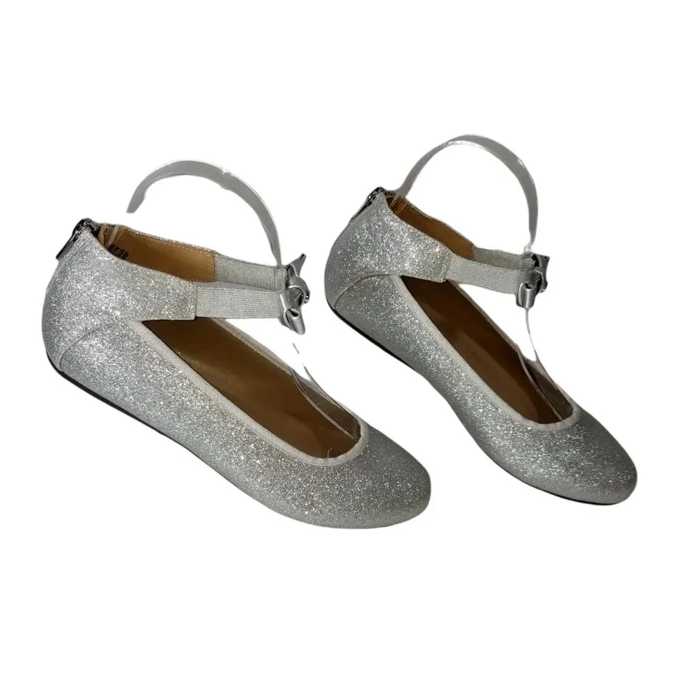 Silver Shoes Kenneth Cole Reaction Silver Violet Bowie Flats Youth Girls Size 4